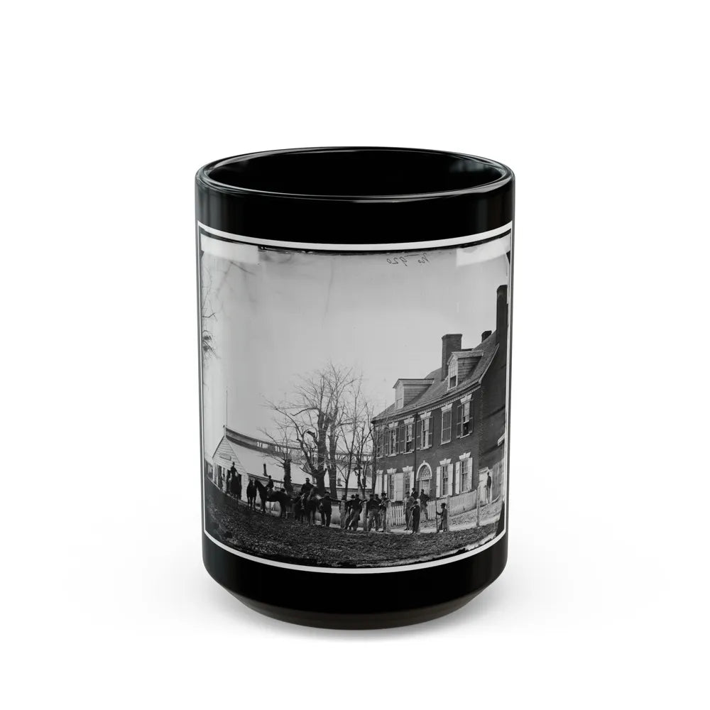Washington, D.C. Quarters Of Gen. Alfred Pleasonton, And Government Horse Shoeing Shop At Left; 21st St. Near F Nw (U.S. Civil War) Black Coffee Mug-15oz-Go Mug Yourself