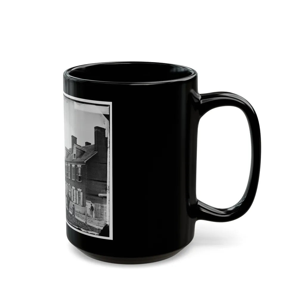 Washington, D.C. Quarters Of Gen. Alfred Pleasonton, And Government Horse Shoeing Shop At Left; 21st St. Near F Nw (U.S. Civil War) Black Coffee Mug-Go Mug Yourself