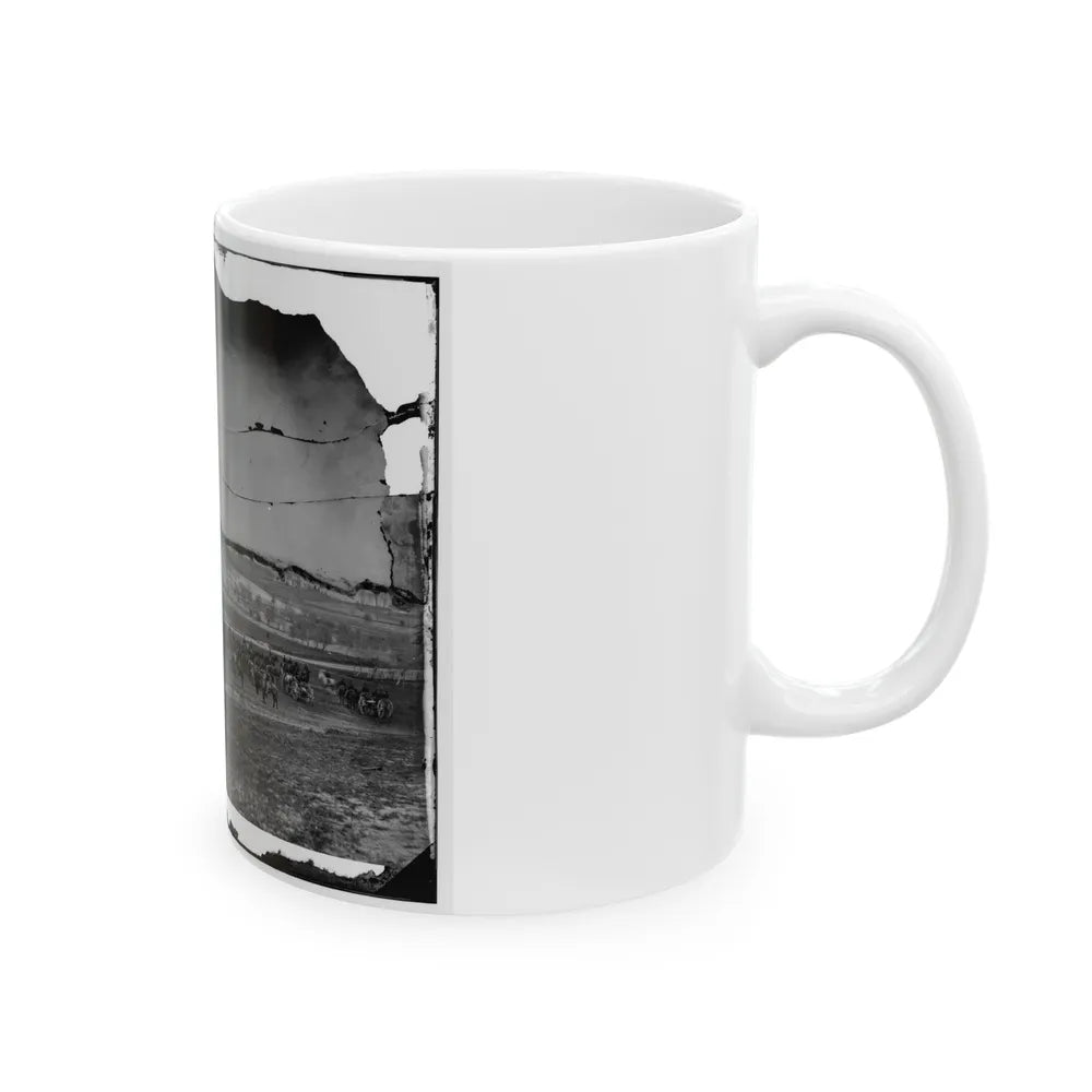 Washington, D.C., Vicinity. 17th New York Battery, With Horses Harnessed To Guns (U.S. Civil War) White Coffee Mug-Go Mug Yourself