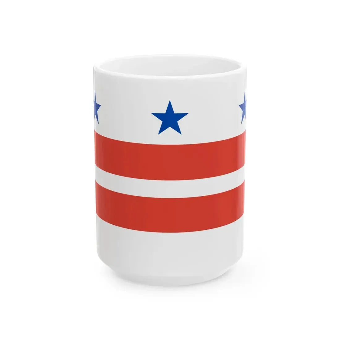 Washington D.C. Flag design Charles Dunn 1924 (United States) White Coffee Mug 15oz - Go Mug Yourself