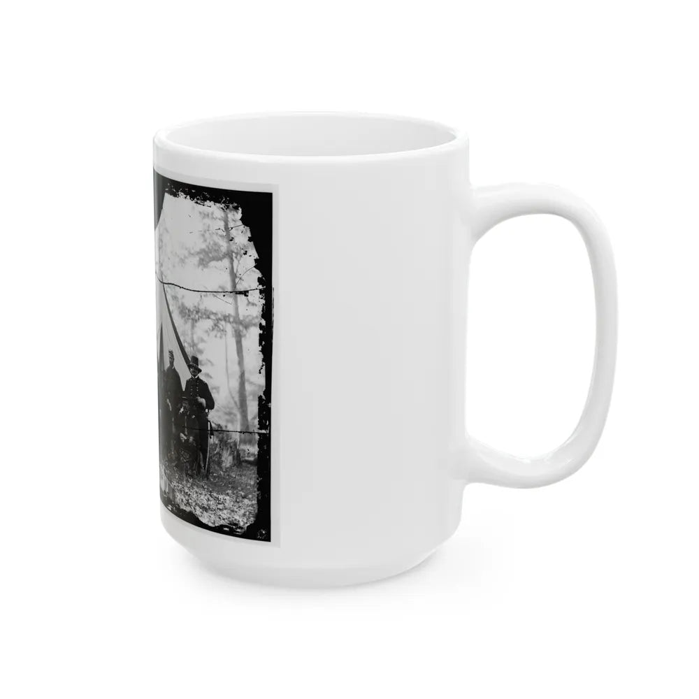 Washington, District Of Columbia (Vicinity). Gen. James A. Hall, Officers And Men Of Battery C & E, U.S. Artillery (U.S. Civil War) White Coffee Mug-Go Mug Yourself