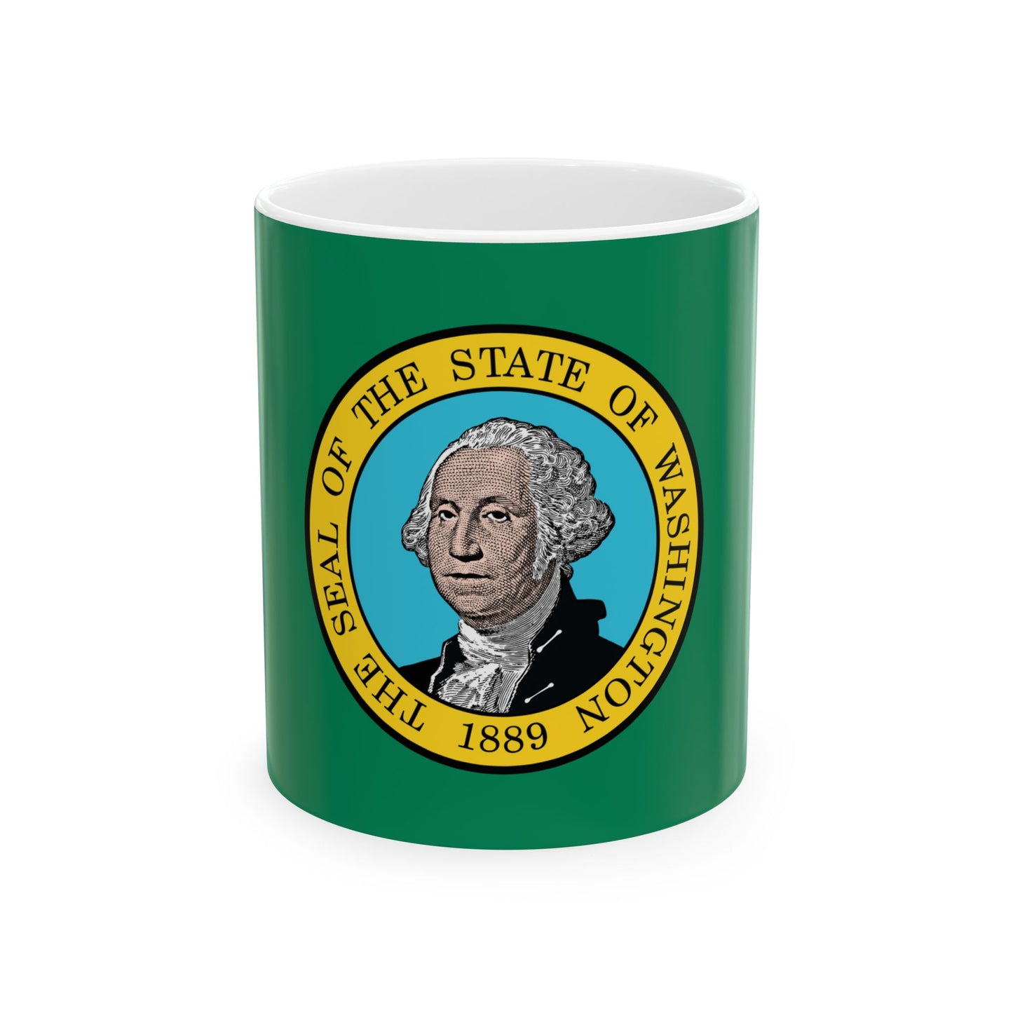 Washington State Flag (United States) White Coffee Mug-11oz-Go Mug Yourself