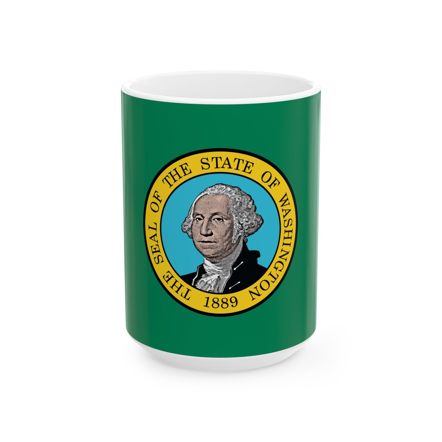 Washington State Flag (United States) White Coffee Mug-15oz-Go Mug Yourself