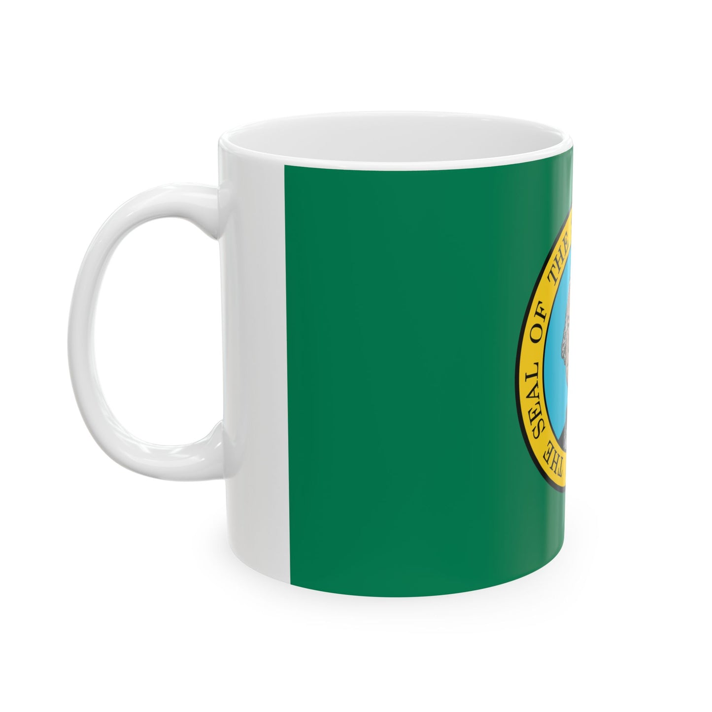 Washington State Flag (United States) White Coffee Mug-Go Mug Yourself