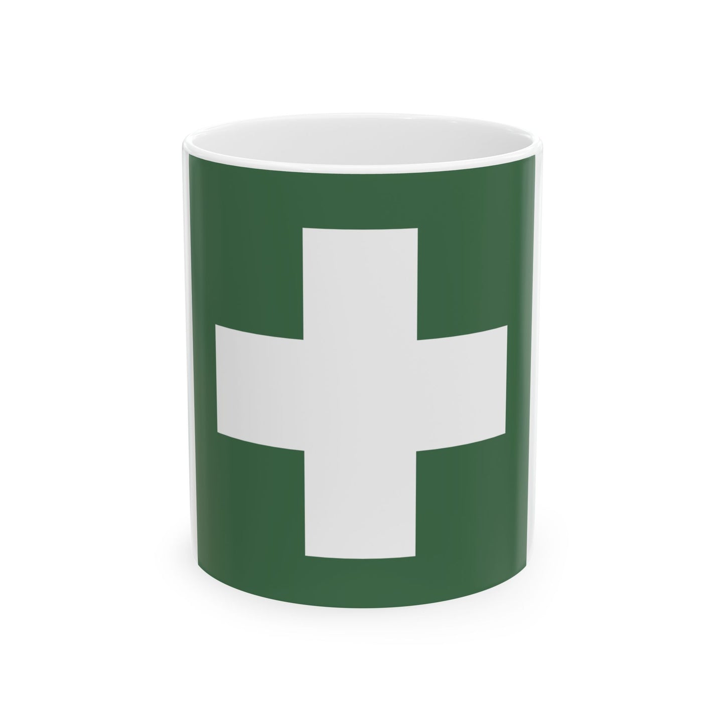 Water ambulance service flag Hungary (Hungary) White Coffee Mug-11oz-Go Mug Yourself