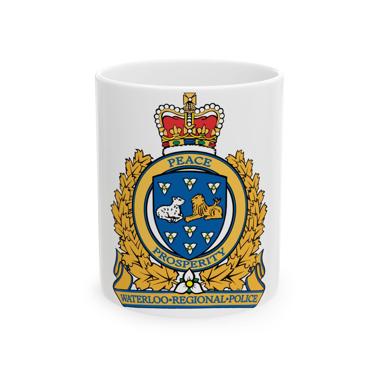 Waterloo Regional Police - White Coffee Mug-11oz-Go Mug Yourself