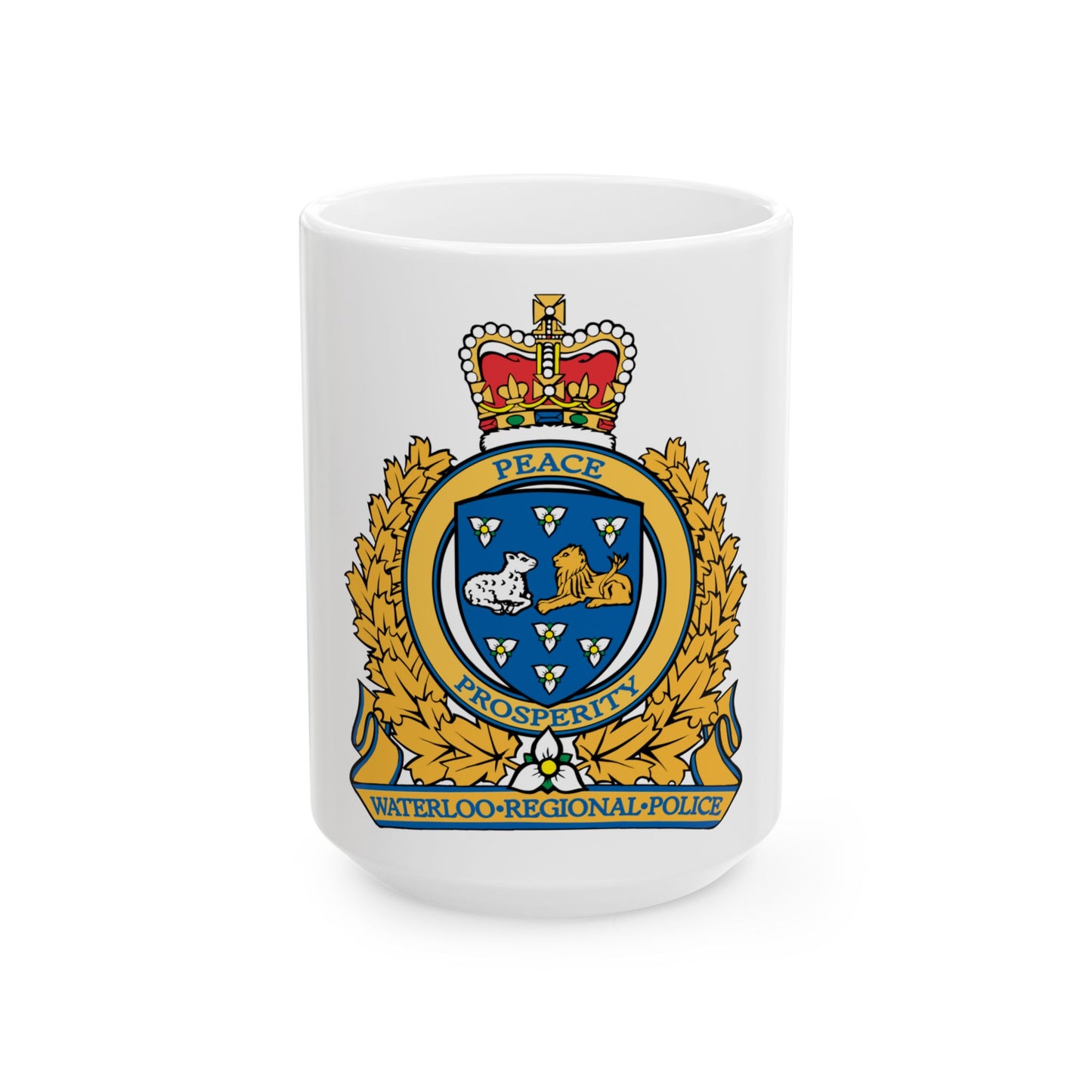 Waterloo Regional Police - White Coffee Mug-15oz-Go Mug Yourself