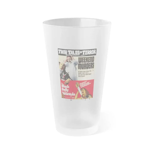 WEEKEND MURDERS + THE BLACK BELLY OF THE TARANTULA 1971 Movie Poster - Frosted Pint Glass 16oz 16oz Frosted - Go Mug Yourself