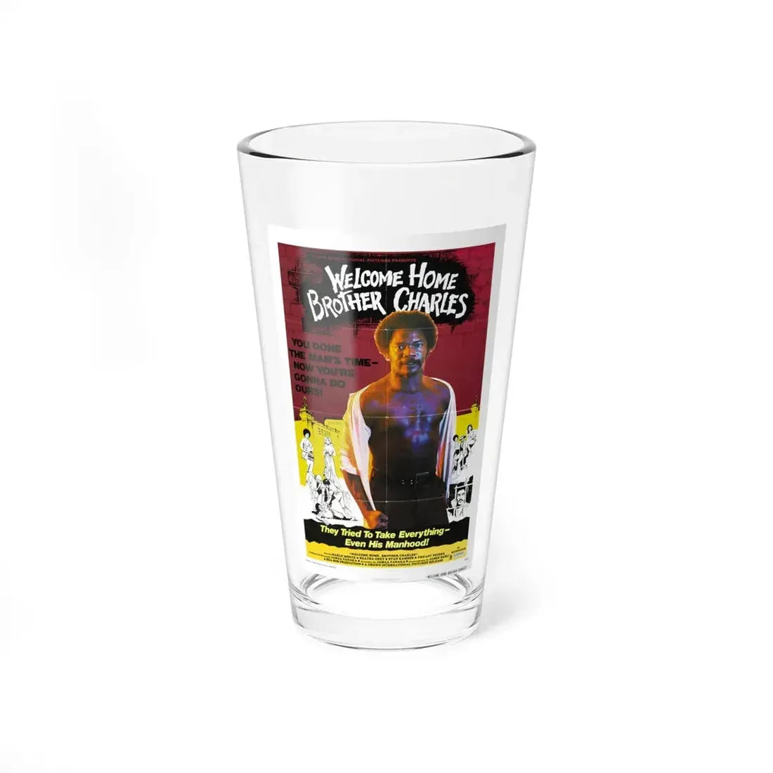 WELCOME HOME BROTHER CHARLES 1975 Movie Poster - Pint Glass 16oz 16oz - Go Mug Yourself