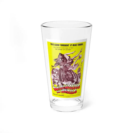WEREWOLVES ON WHEELS 1971 Movie Poster - Pint Glass 16oz 16oz - Go Mug Yourself