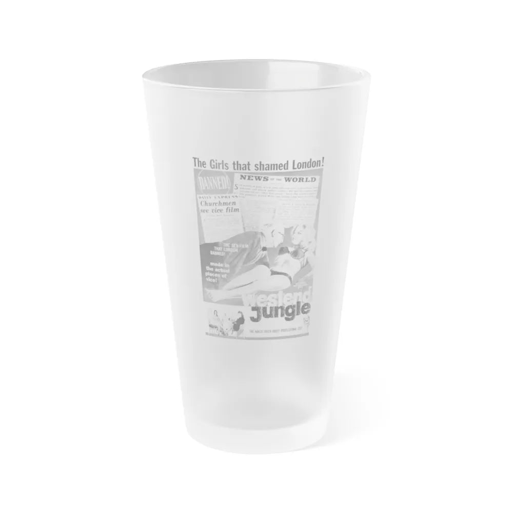WEST END JUNGLE 1961 Movie Poster - Frosted Pint Glass 16oz-16oz-Frosted-Go Mug Yourself