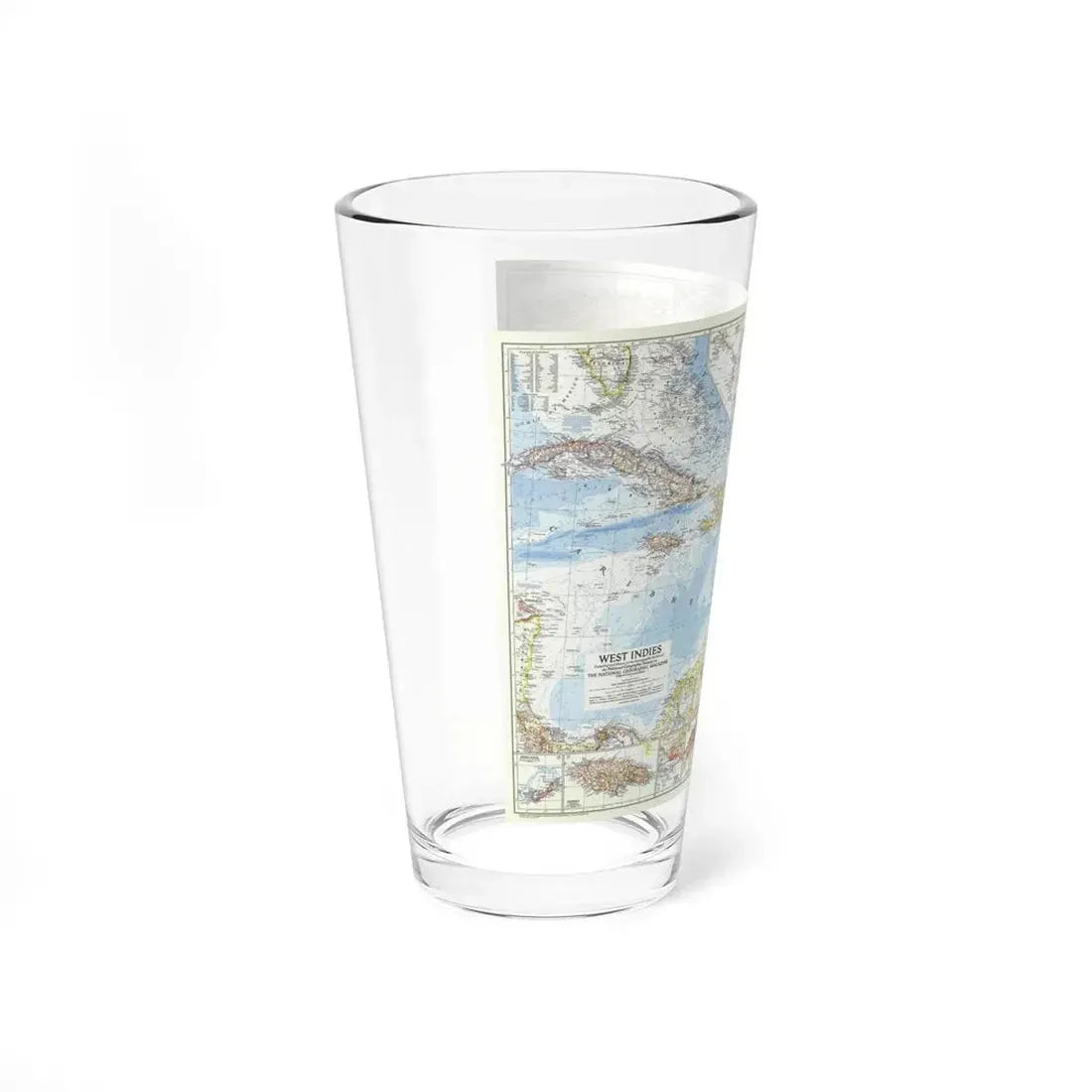 West Indies (1954) (Map) Pint Glass 16oz - Go Mug Yourself