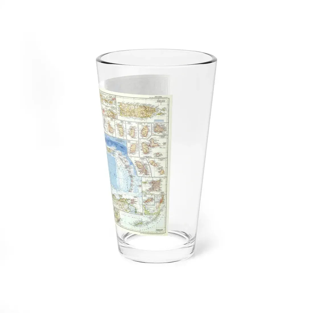 West Indies (1954) (Map) Pint Glass 16oz - Go Mug Yourself