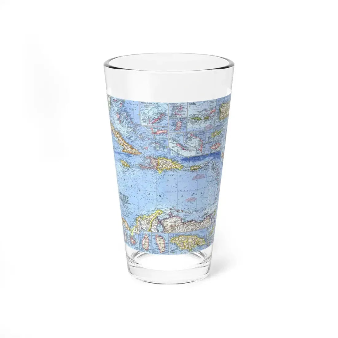 West Indies (1962) (Map) Pint Glass 16oz 16oz - Go Mug Yourself