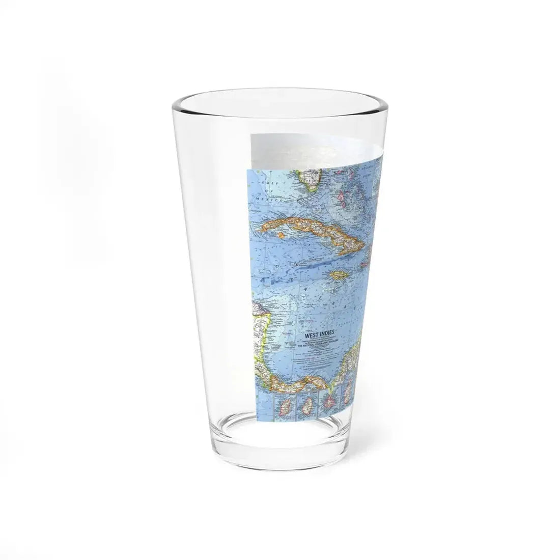 West Indies (1962) (Map) Pint Glass 16oz - Go Mug Yourself