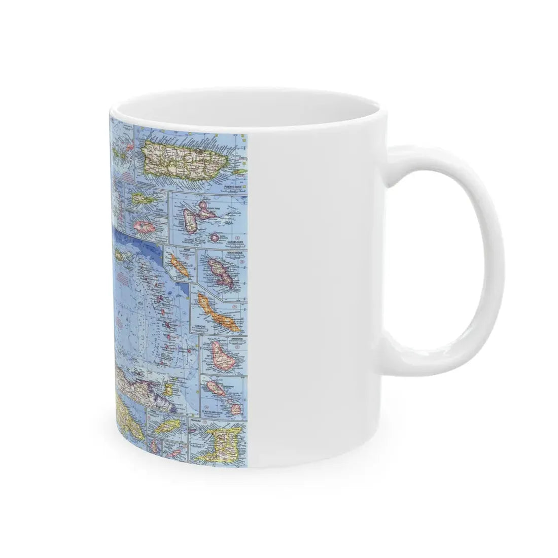 West Indies (1962) (Map) White Coffee Mug - Go Mug Yourself
