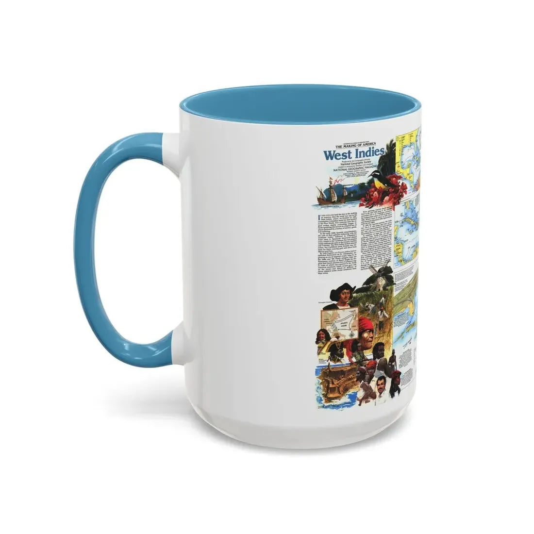 West Indies 2 (1987) (Map) Accent Coffee Mug - Go Mug Yourself