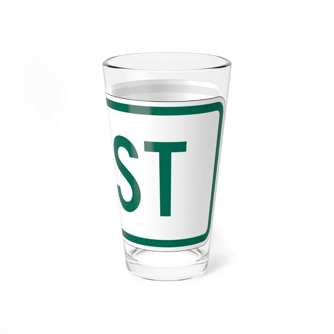 West plate small Vermont (Vermont) (Road Sign) Pint Glss 16oz - Go Mug Yourself