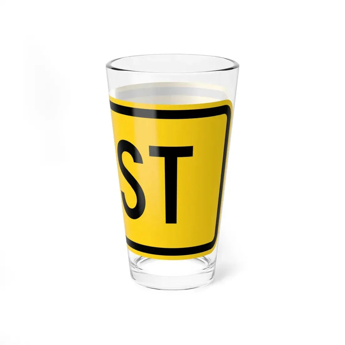 West plate small Wyoming (Wyoming) (Road Sign) Pint Glss 16oz - Go Mug Yourself