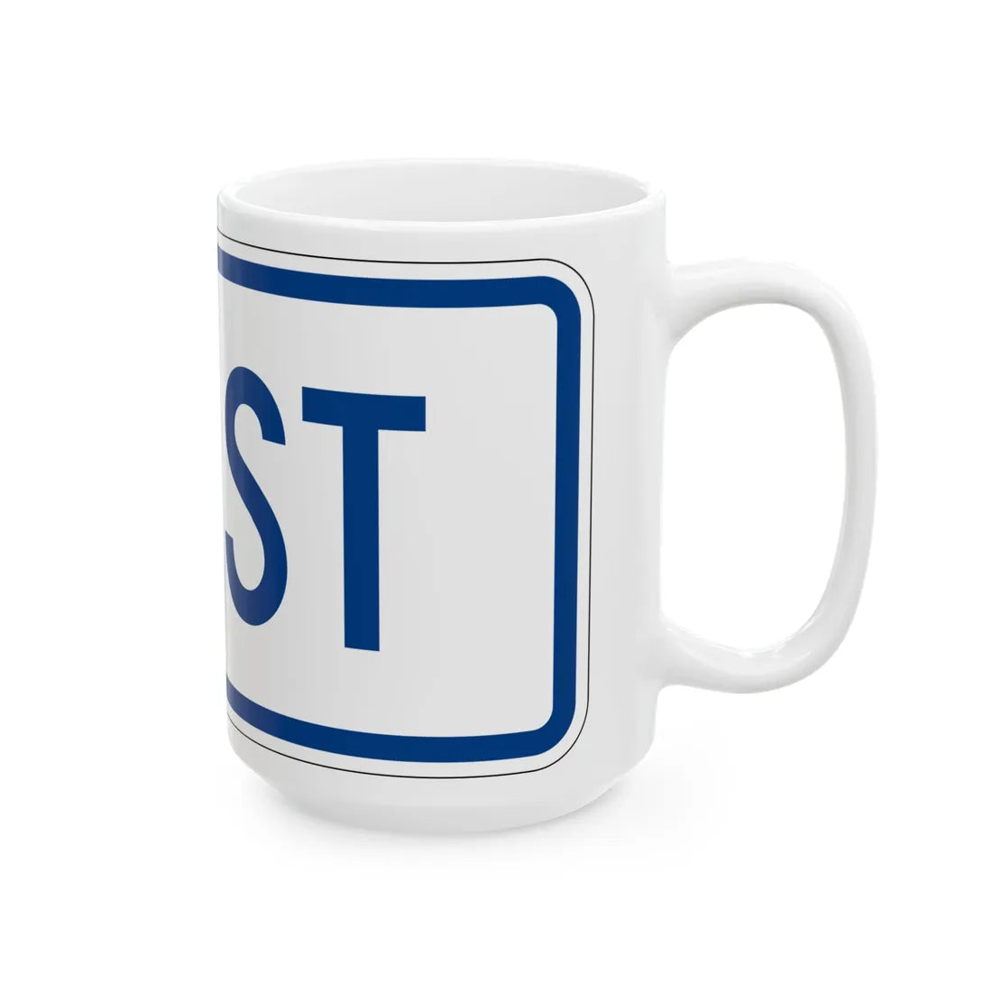 West plate South Carolina (South Carolina) (Road Sign) White Coffee Mug - Go Mug Yourself