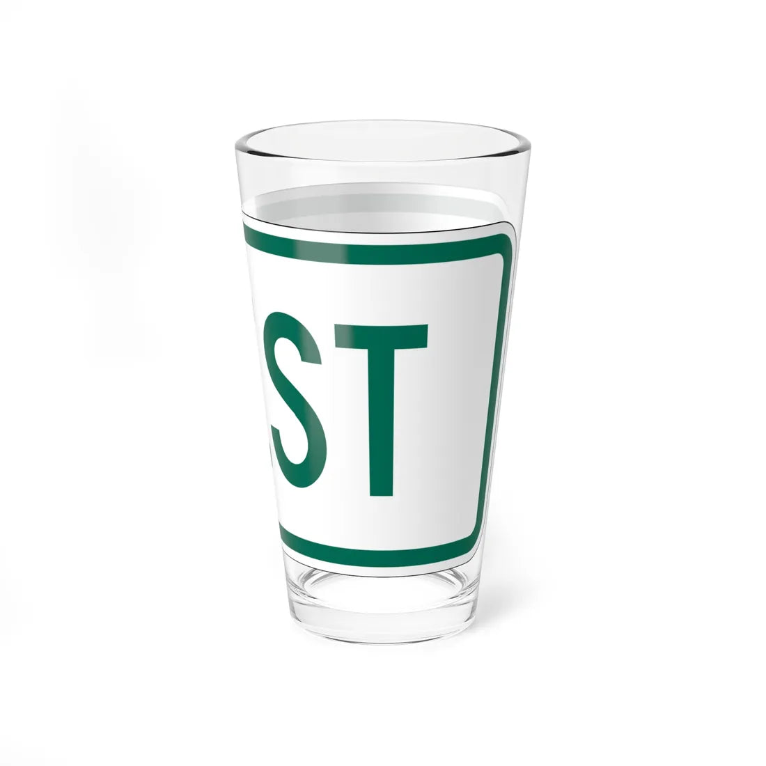 West plate Vermont (Vermont) (Road Sign) Pint Glss 16oz - Go Mug Yourself
