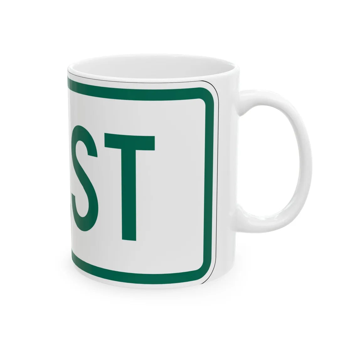 West plate Vermont (Vermont) (Road Sign) White Coffee Mug - Go Mug Yourself
