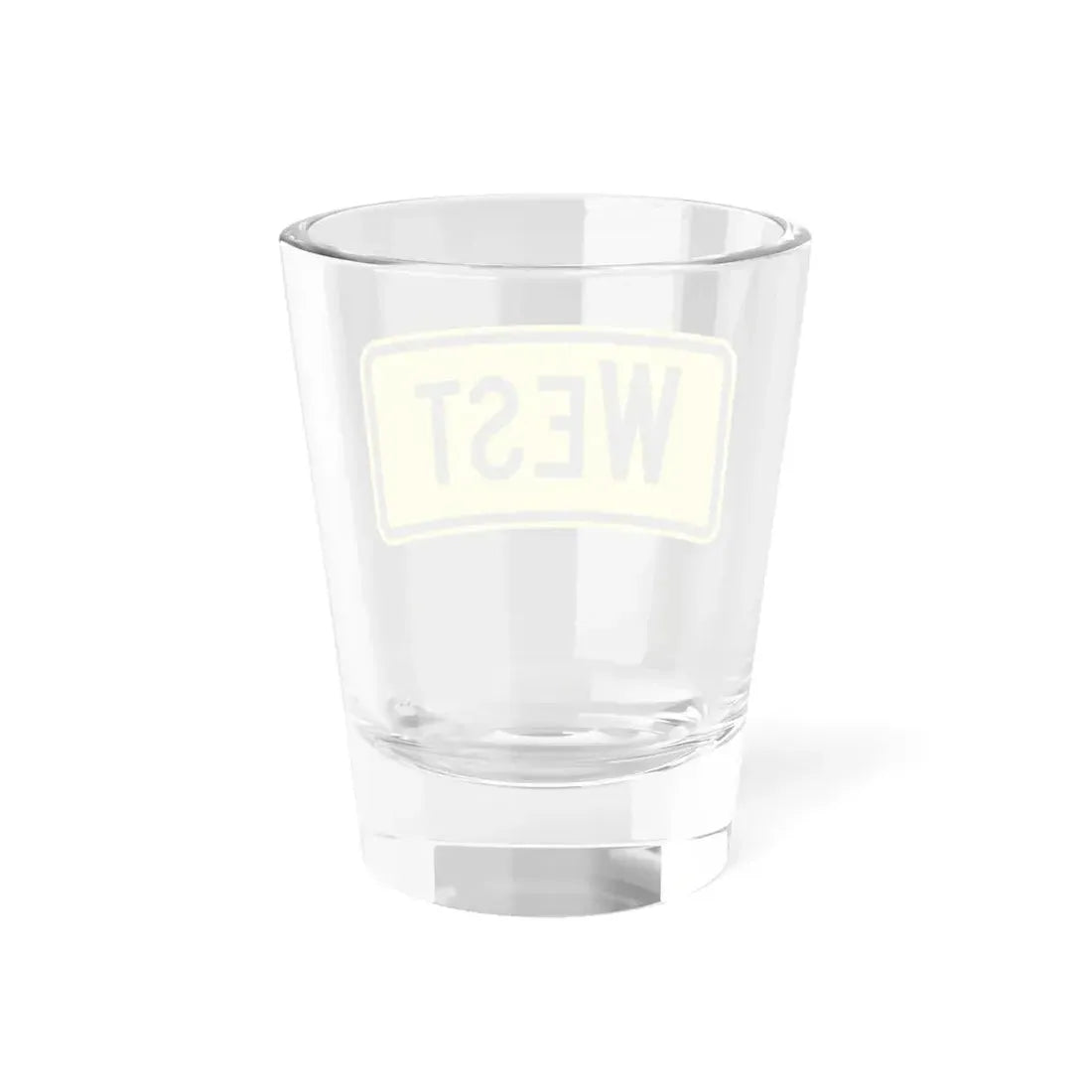 West plate Wyoming (Wyoming) (Road Sign) Shot Glass 1.5oz - Go Mug Yourself