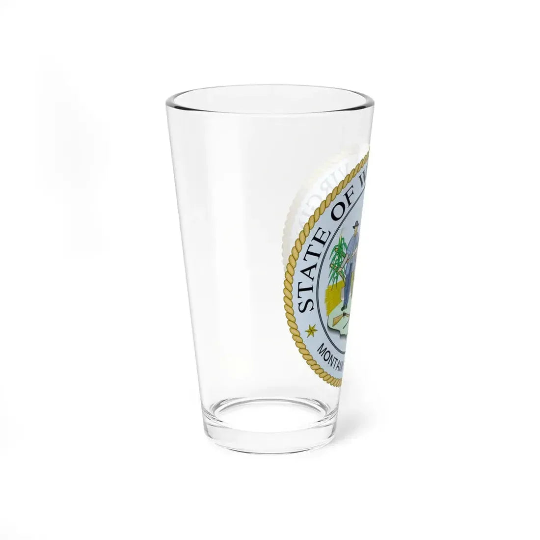 West Virginia State Seal - Pint Glass 16oz - Go Mug Yourself