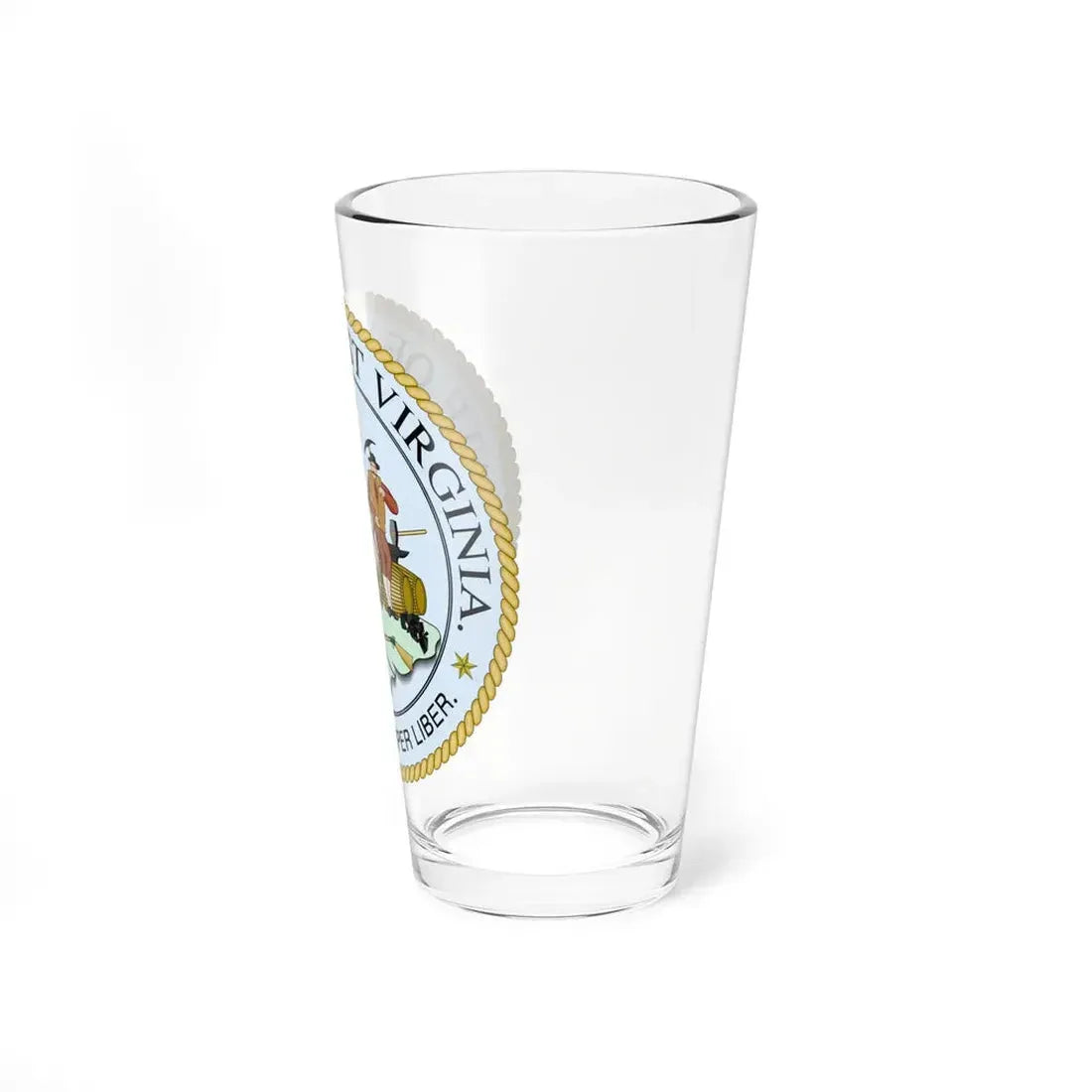 West Virginia State Seal - Pint Glass 16oz - Go Mug Yourself