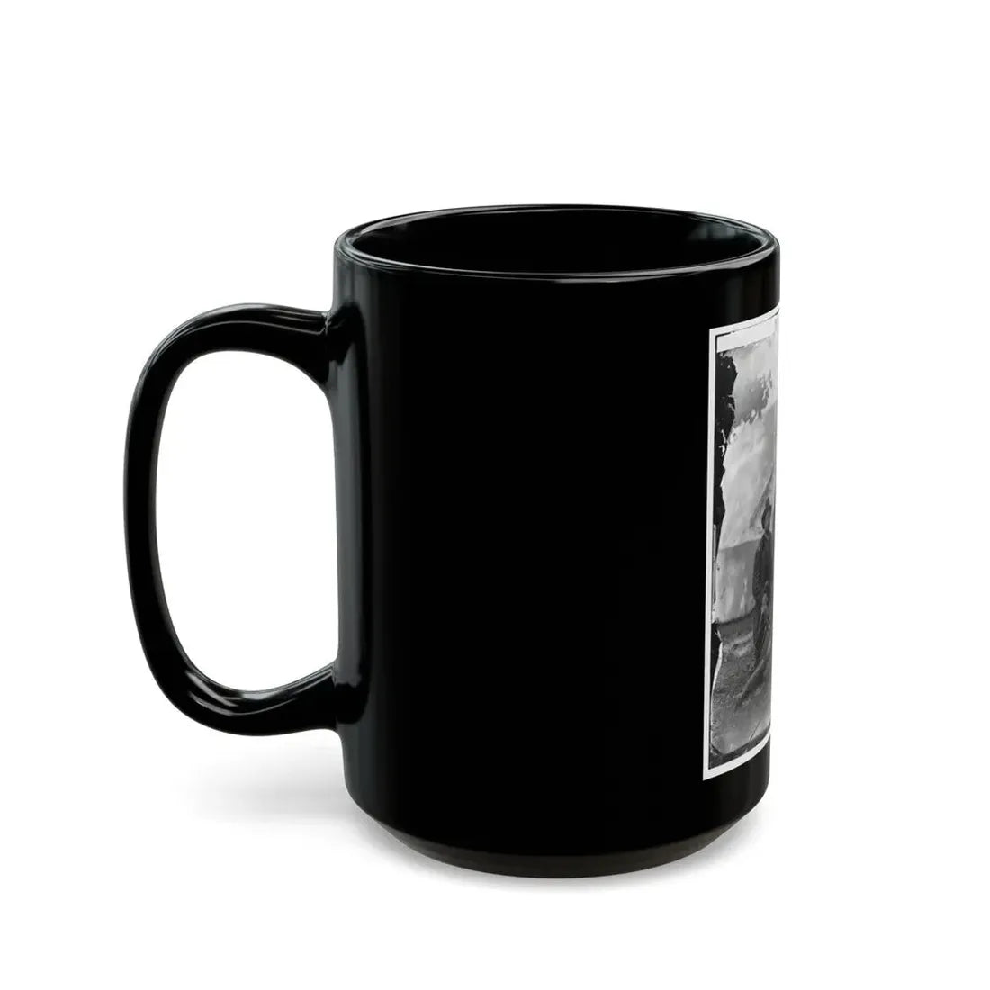 Westover Landing, Va. Col. James H. Childs (Standing) With Other Officers Of The 4th Pennsylvania Cavalry (U.S. Civil War) Black Coffee Mug - Go Mug Yourself