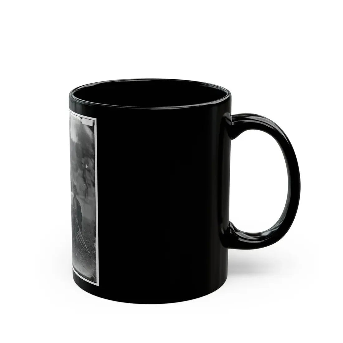 Westover Landing, Va. Col. James H. Childs (Standing) With Other Officers Of The 4th Pennsylvania Cavalry (U.S. Civil War) Black Coffee Mug - Go Mug Yourself