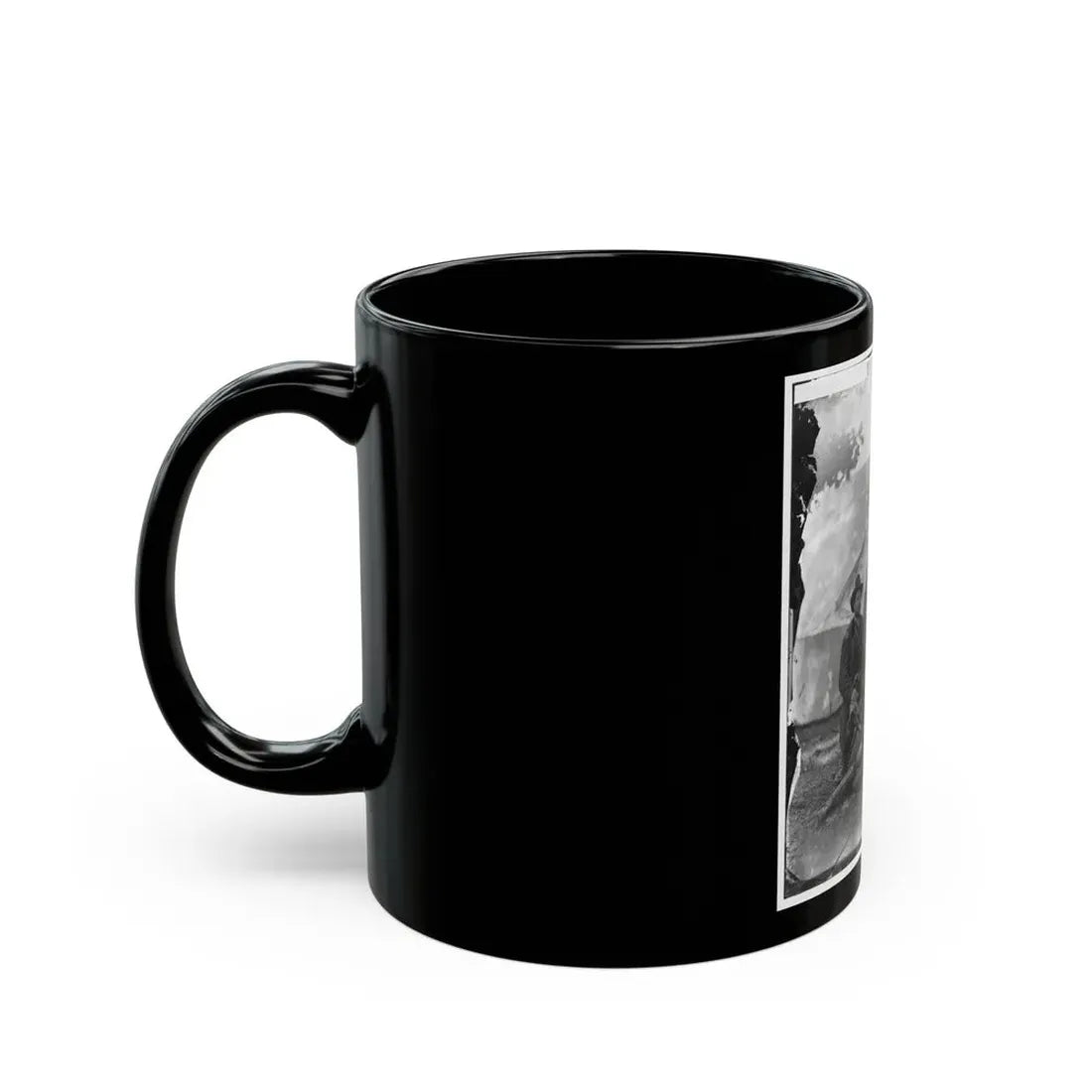 Westover Landing, Va. Col. James H. Childs (Standing) With Other Officers Of The 4th Pennsylvania Cavalry (U.S. Civil War) Black Coffee Mug - Go Mug Yourself