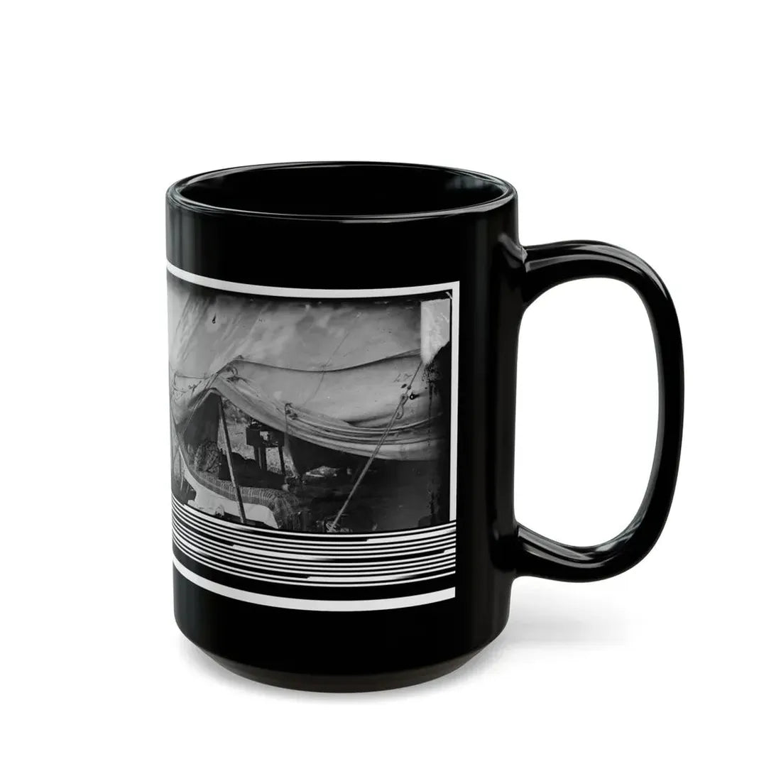 Westover Landing, Va. Lt. Col. Samuel W. Owen, 3d Pennsylvania Cavalry, Caught Napping (U.S. Civil War) Black Coffee Mug - Go Mug Yourself