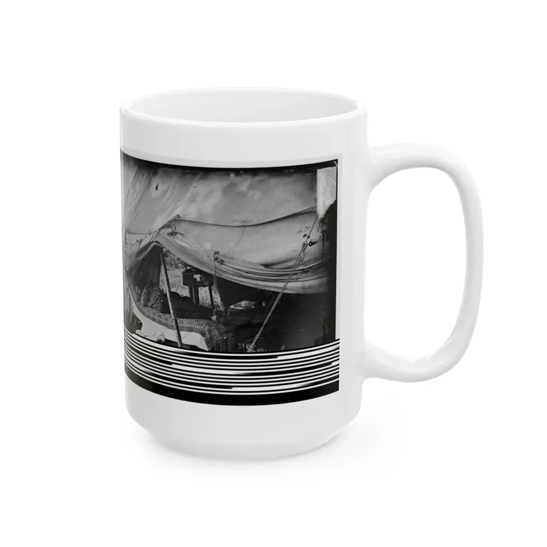 Westover Landing, Va. Lt. Col. Samuel W. Owen, 3d Pennsylvania Cavalry, Caught Napping (U.S. Civil War) White Coffee Mug - Go Mug Yourself