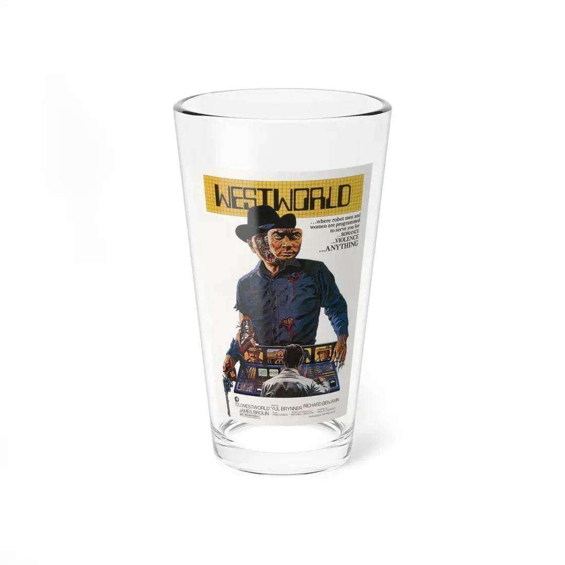 WESTWORLD 1973 Movie Poster - Pint Glass 16oz 16oz - Go Mug Yourself