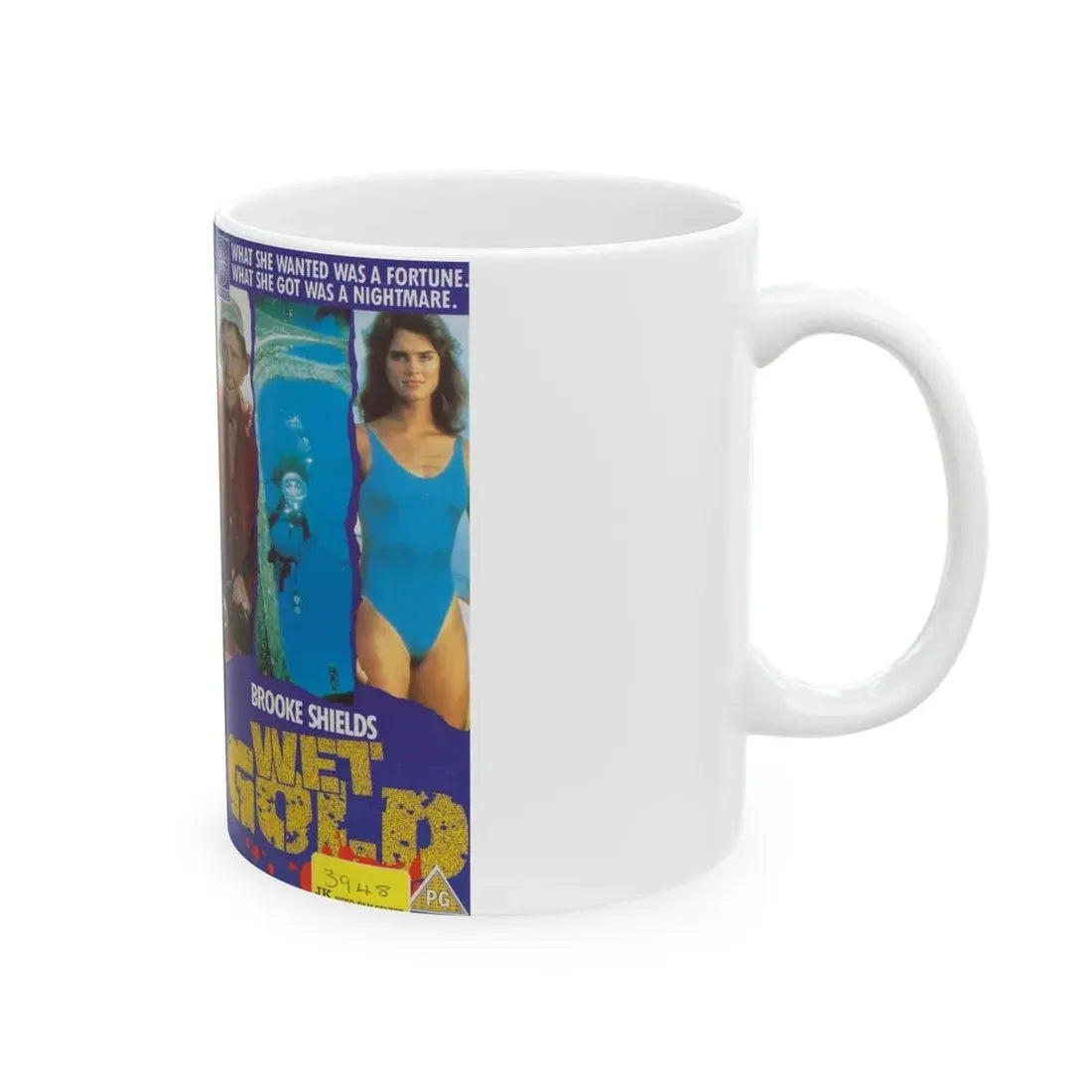 WET GOLD (VHS COVER) - White Coffee Mug - Go Mug Yourself