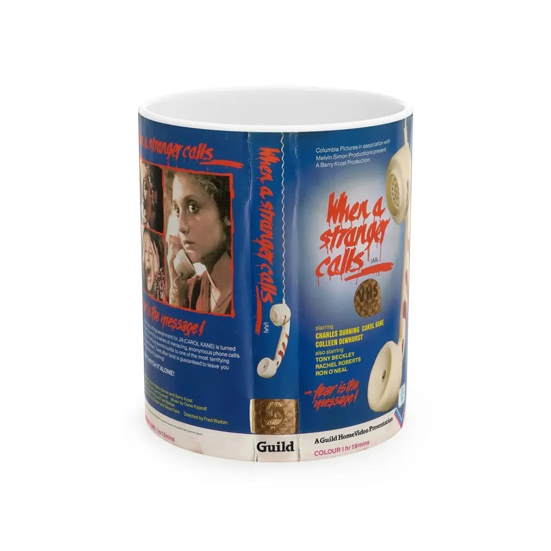 WHEN A STRANGER CALLS (VHS COVER) - White Coffee Mug 11oz - Go Mug Yourself