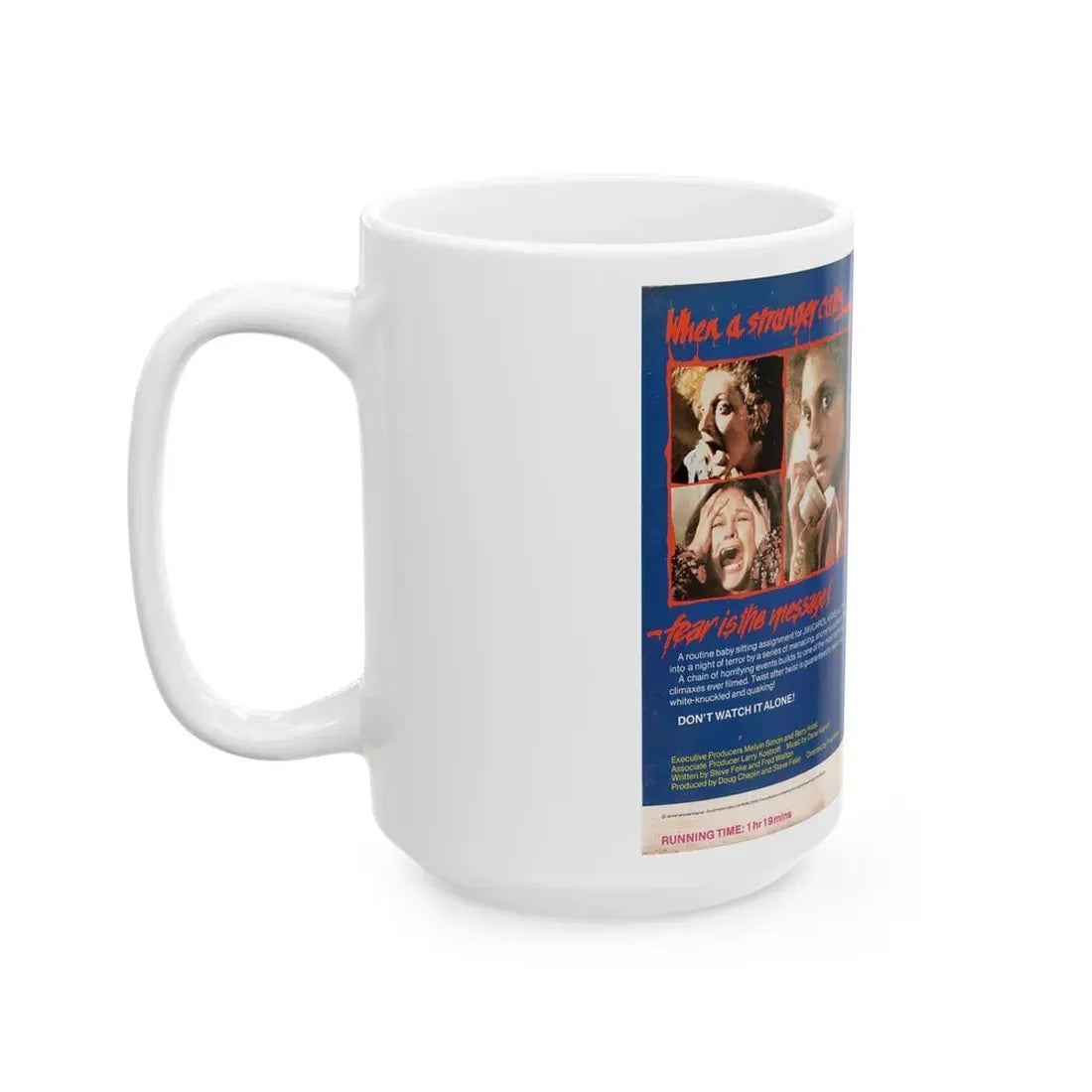 WHEN A STRANGER CALLS (VHS COVER) - White Coffee Mug - Go Mug Yourself