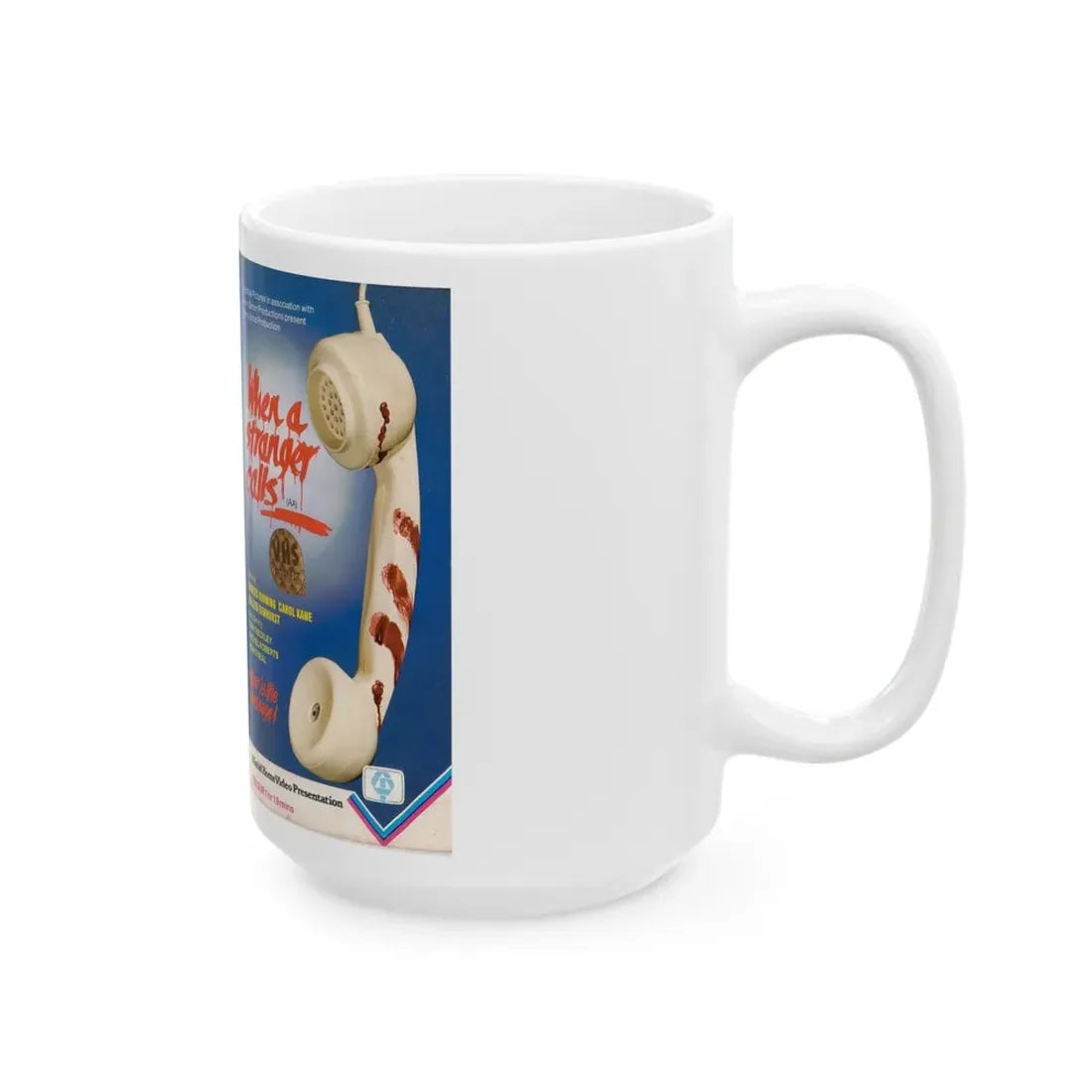 WHEN A STRANGER CALLS (VHS COVER) - White Coffee Mug - Go Mug Yourself