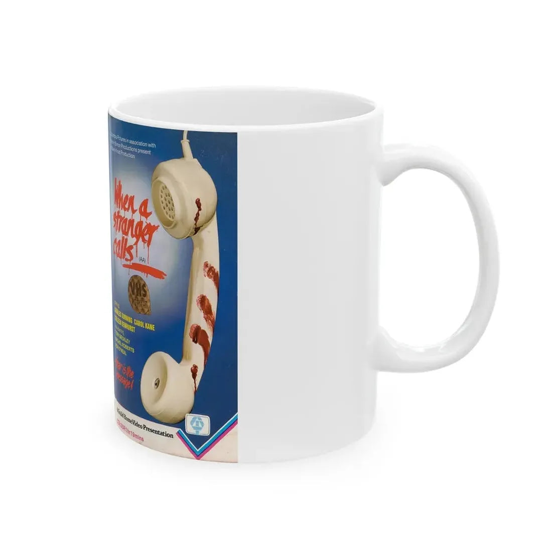WHEN A STRANGER CALLS (VHS COVER) - White Coffee Mug - Go Mug Yourself