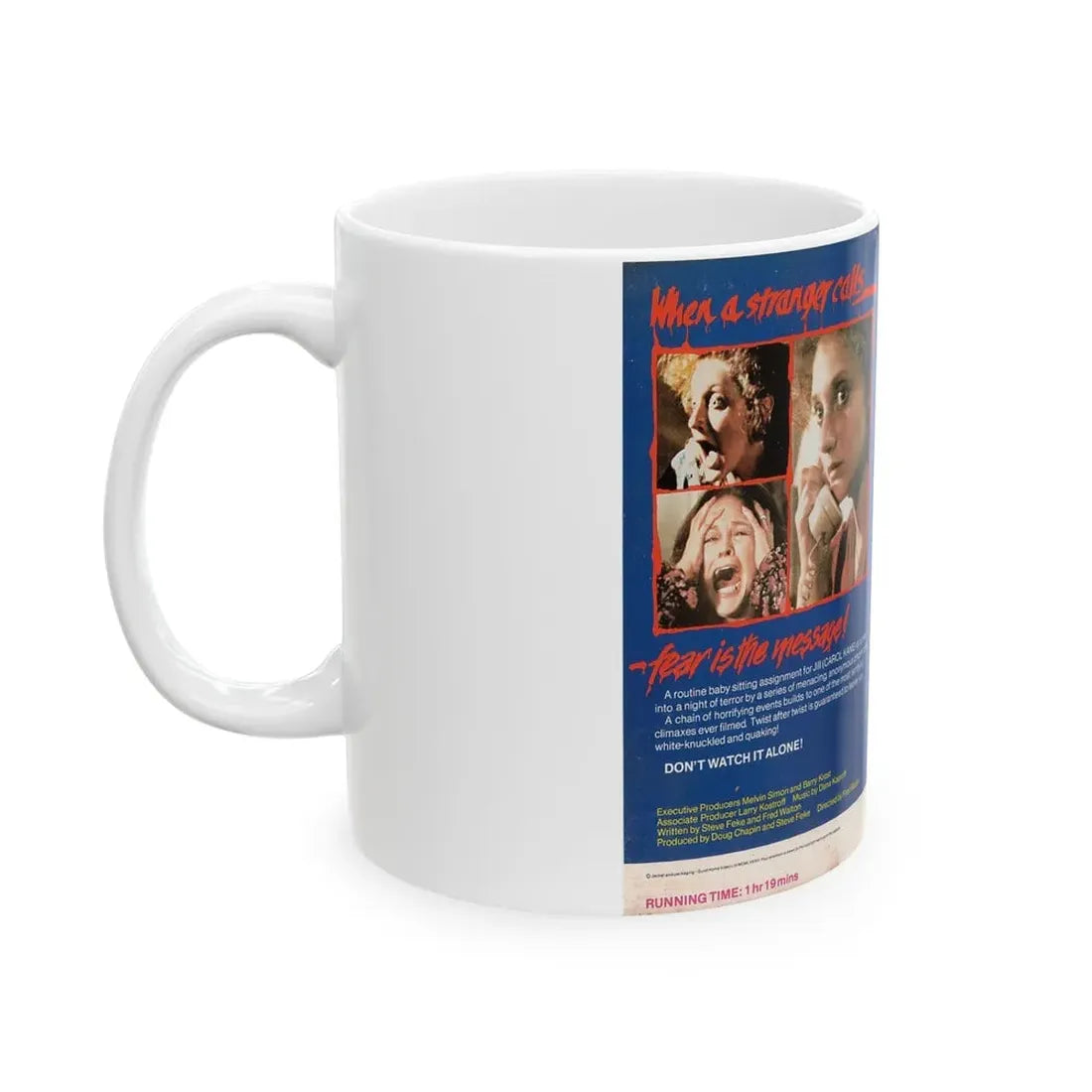 WHEN A STRANGER CALLS (VHS COVER) - White Coffee Mug - Go Mug Yourself