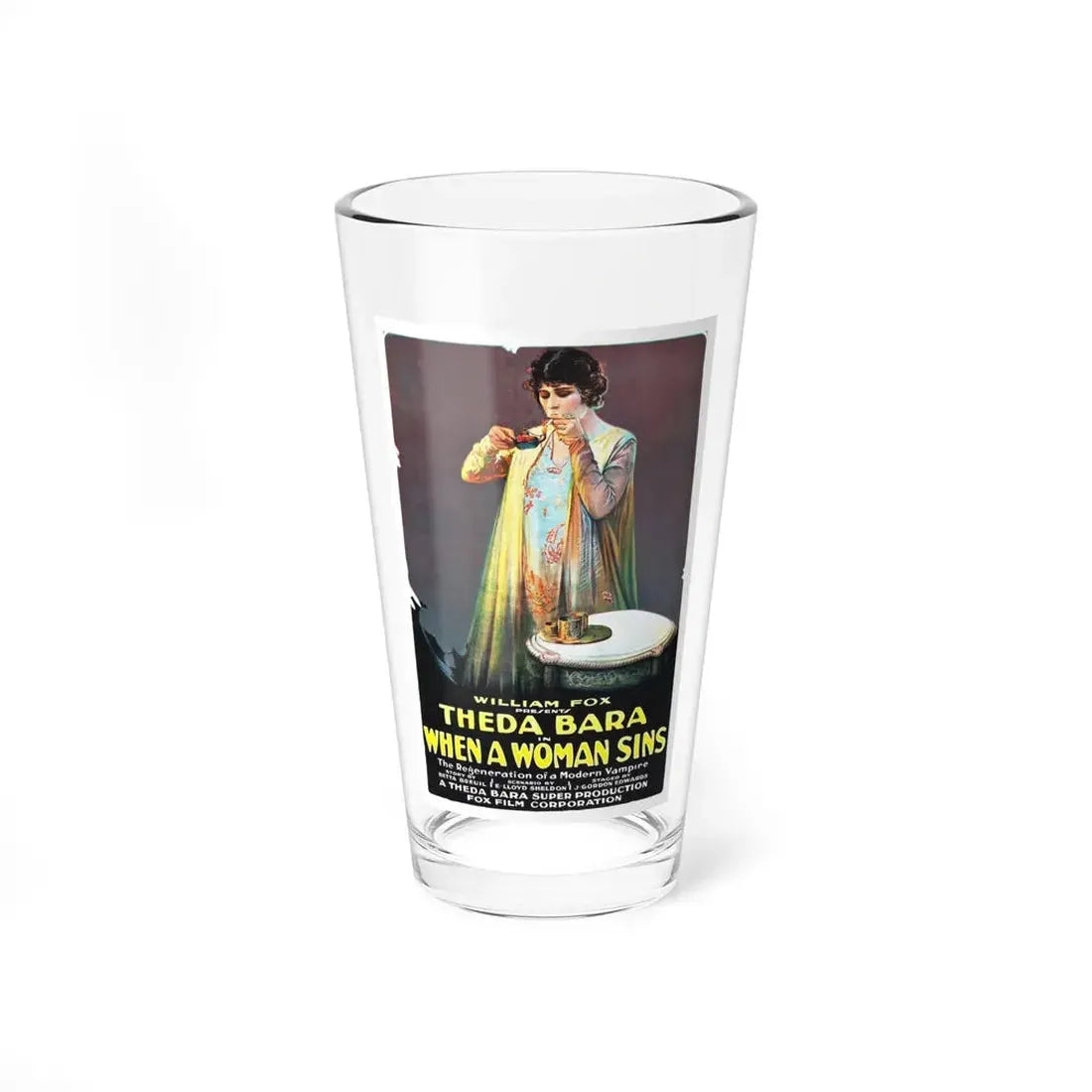 WHEN A WOMAN SINS 1918 Movie Poster - Pint Glass 16oz 16oz - Go Mug Yourself