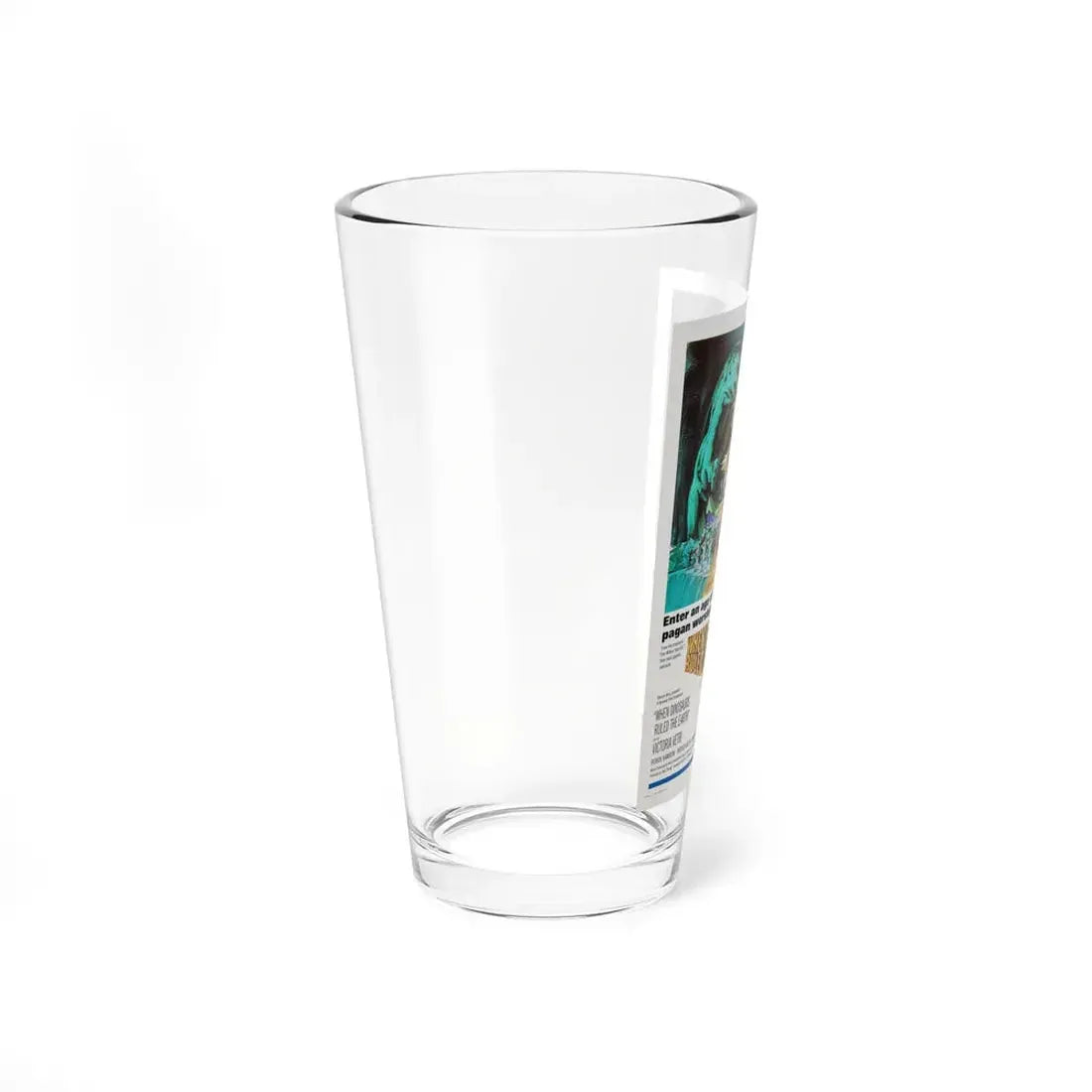 WHEN DINOSAURS RULED THE EARTH 1970 Movie Poster - Pint Glass 16oz - Go Mug Yourself