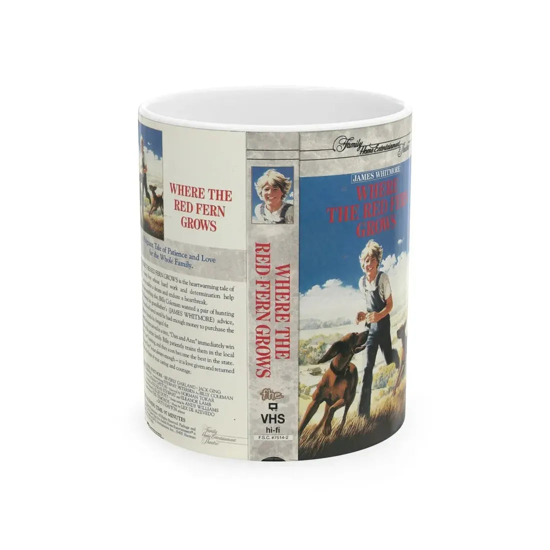 WHERE THE RED FERN GROWS (VHS COVER) - White Coffee Mug 11oz - Go Mug Yourself