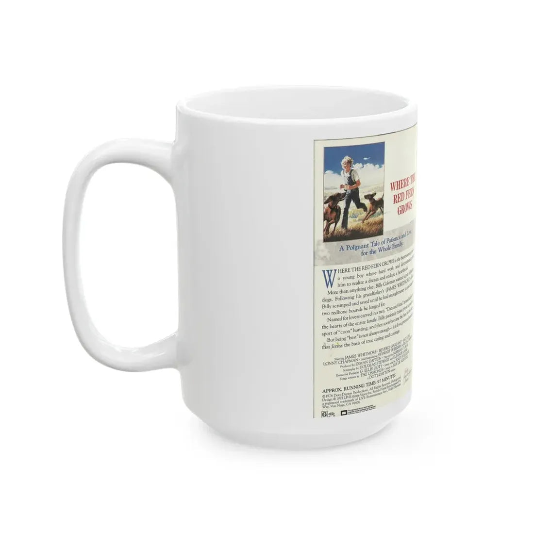 WHERE THE RED FERN GROWS (VHS COVER) - White Coffee Mug - Go Mug Yourself