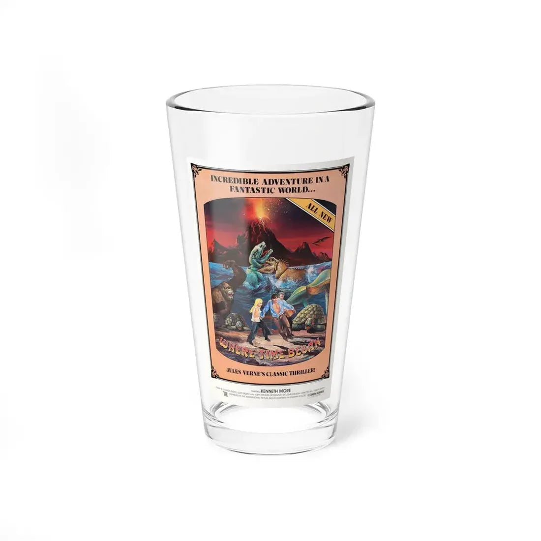 WHERE TIME BEGAN 1977 Movie Poster - Pint Glass 16oz 16oz - Go Mug Yourself