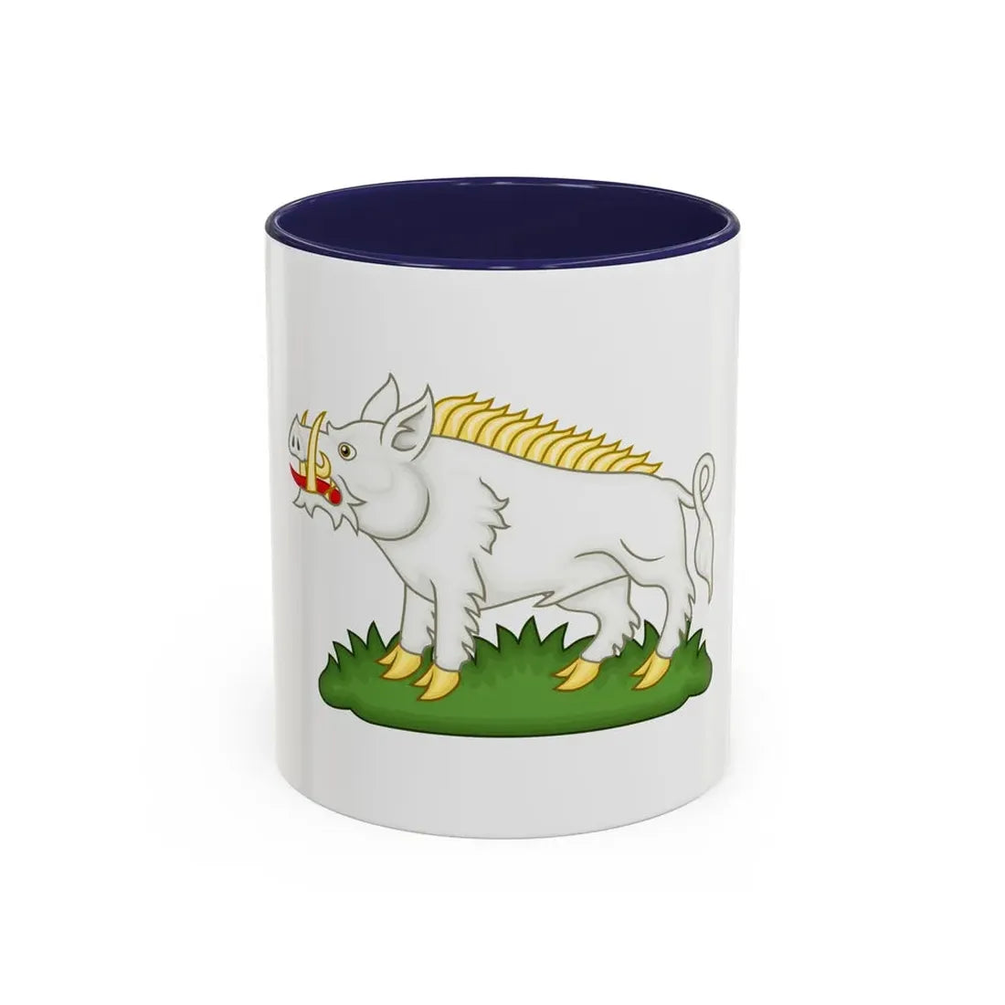 White Boar Badge of Richard III - Accent Coffee Mug 11oz Navy - Go Mug Yourself