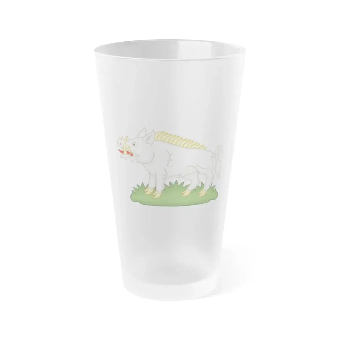 White Boar Badge of Richard III - Frosted Pint Glass 16oz 16oz Frosted - Go Mug Yourself