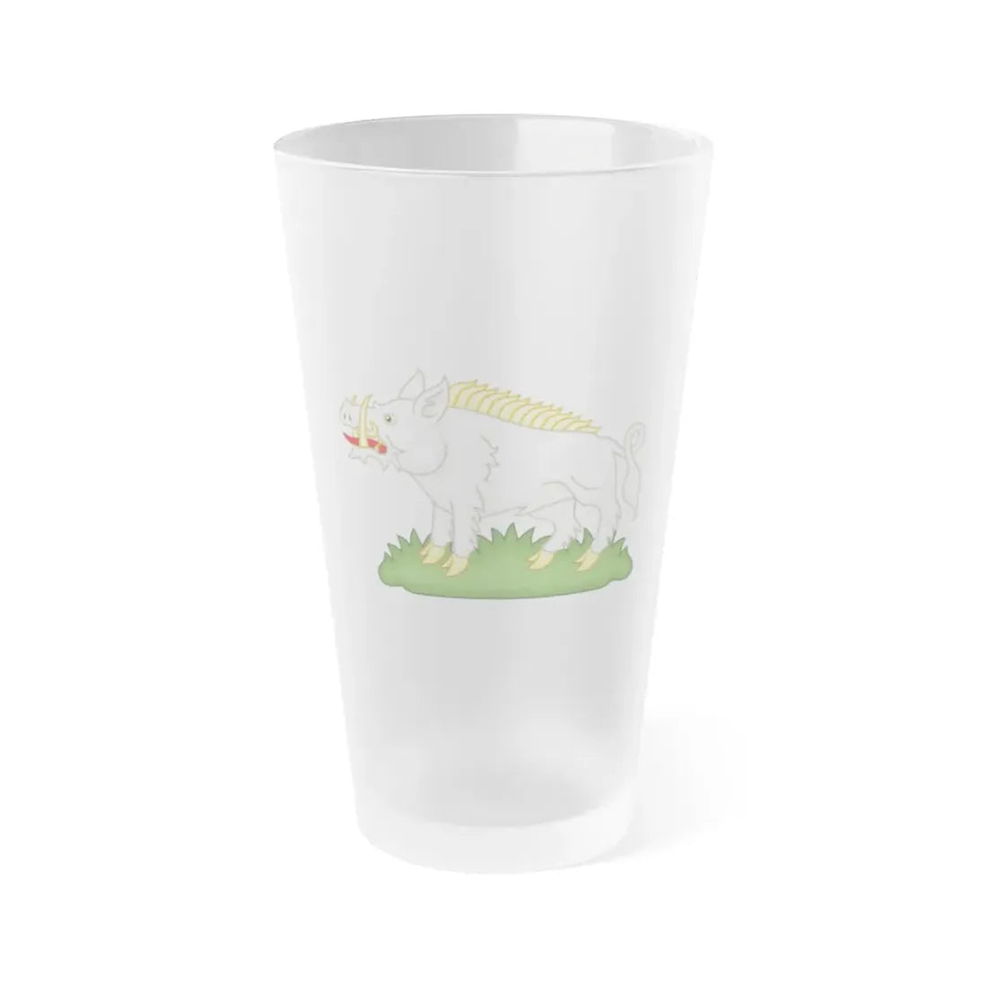 White Boar Badge of Richard III - Frosted Pint Glass 16oz 16oz Frosted - Go Mug Yourself