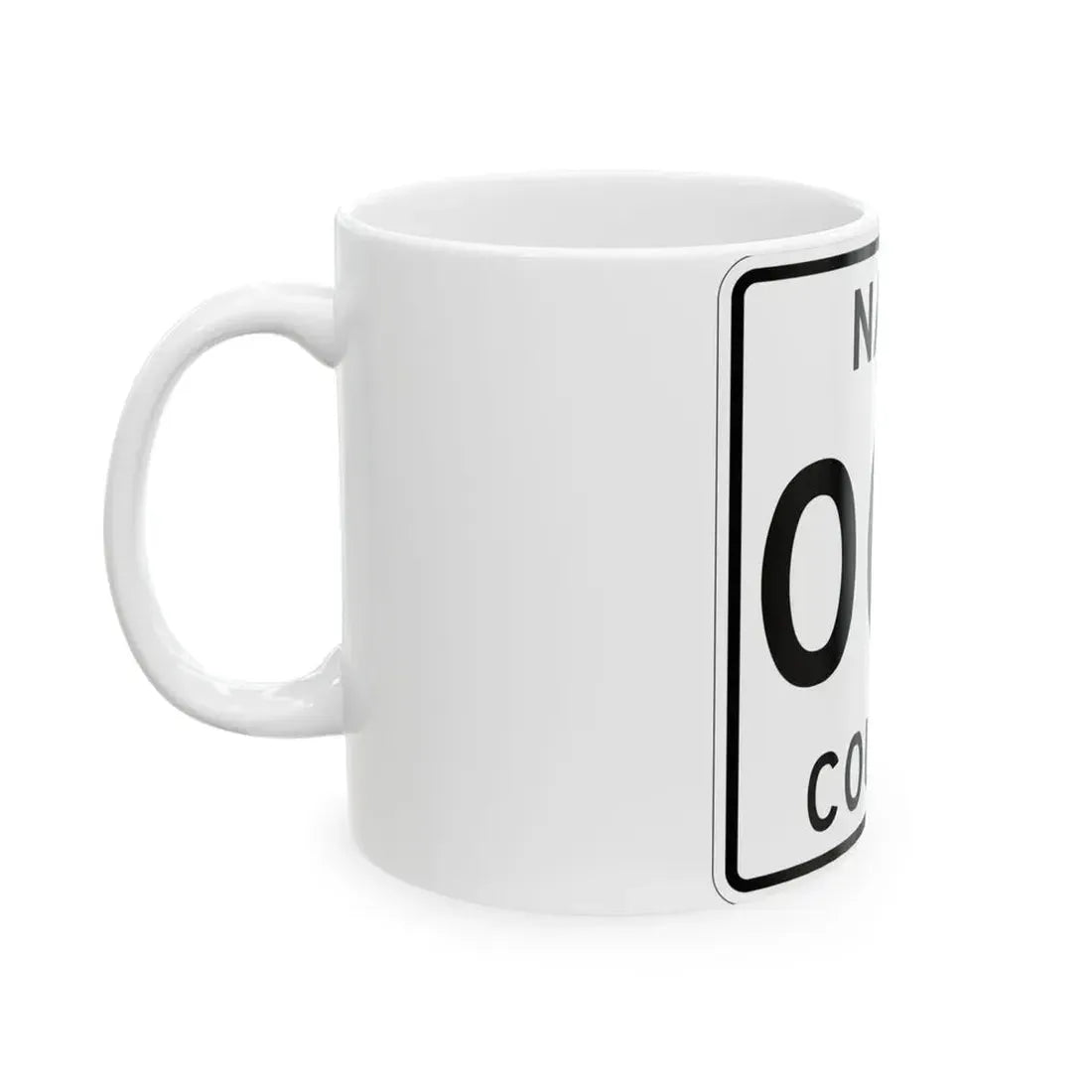 White County Plate Template (Michigan) (Road Sign) White Coffee Mug - Go Mug Yourself